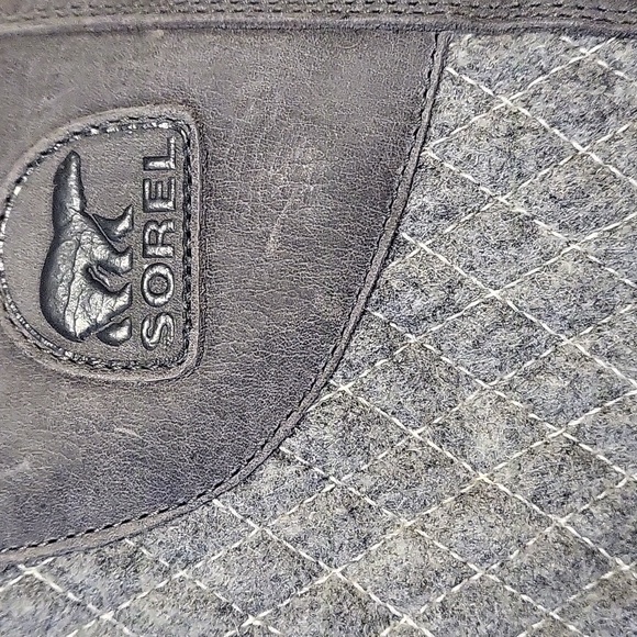 Sorel sorelli tall quilted wool gray blue boots sz 9 - Picture 8 of 9